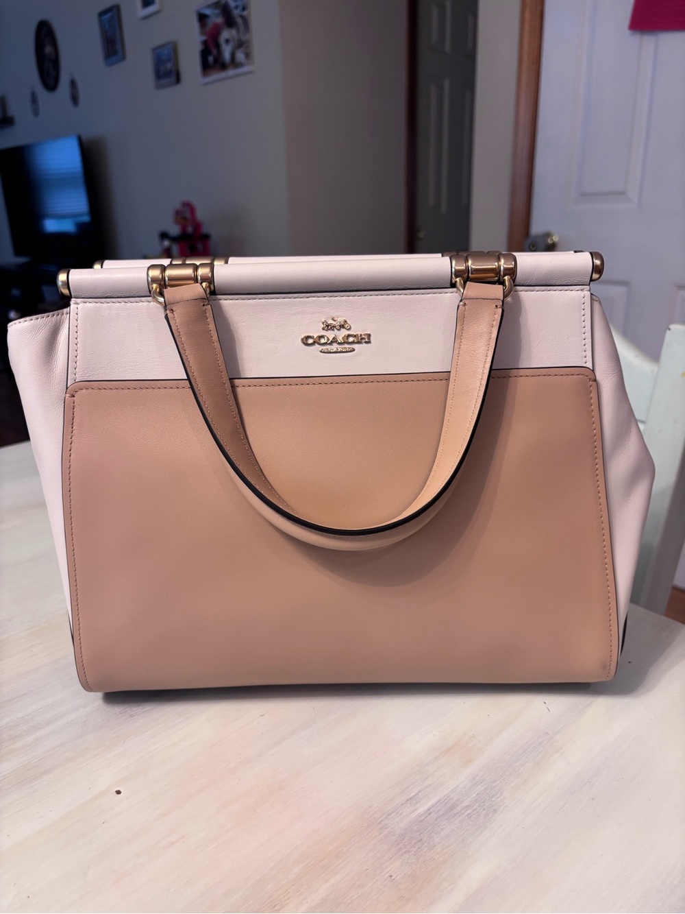 NWT Coach Colorblock Grace Bag 66993 Gold Beechwood Multi Leather Crossbody Bag - Picture 2 of 11